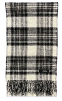 Pure lambswool tartan style check reversible scarf